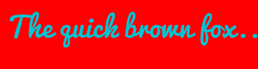 Image with Font Color 00C4D3 and Background Color FF0000